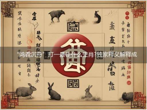 “鸿毳沉舟”打一最佳什么生肖?独家释义解释成语解析