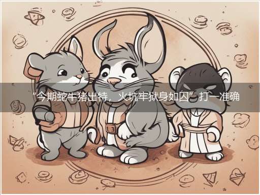 “今期蛇牛猪出特，火坑牢狱身如囚”打一准确生肖,隐喻一最佳生肖,独家释义词语解释!