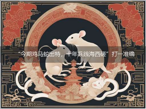 “今期鸡马蛇出特,十年兵践海西磋”打一准确生肖,隐喻一最佳生肖,独家释义词语解释!