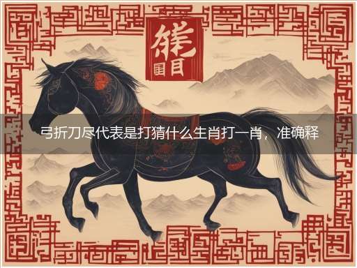 弓折刀尽代表是打猜什么生肖打一肖，准确释义最佳成语解释分析