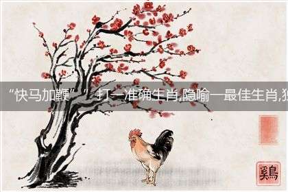 “快马加鞭””打一准确生肖,隐喻一最佳生肖,独家释义词语解释!