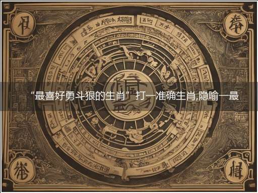 “最喜好勇斗狠的生肖”打一准确生肖,隐喻一最佳生肖,独家释义词语解释!
