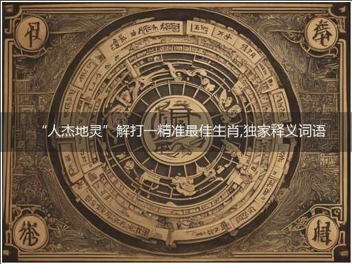 “人杰地灵”解打一精准最佳生肖,独家释义词语解释!