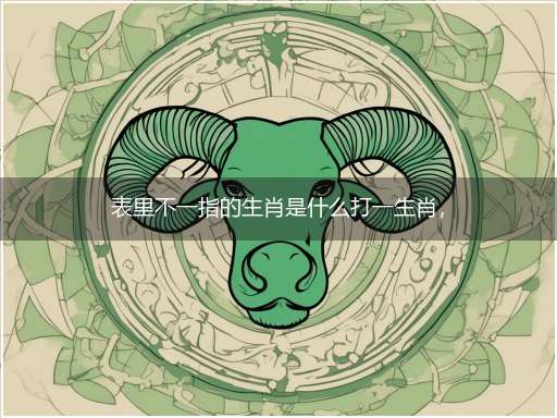 表里不一指的生肖是什么打一生肖，