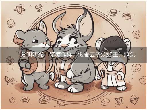 “分明叨光，装模作样。饭香云子炊如玉。藏头露尾，别有用心。佩刀搢笏凤墀前。”隐喻一最佳生肖,独家释义词语解释!