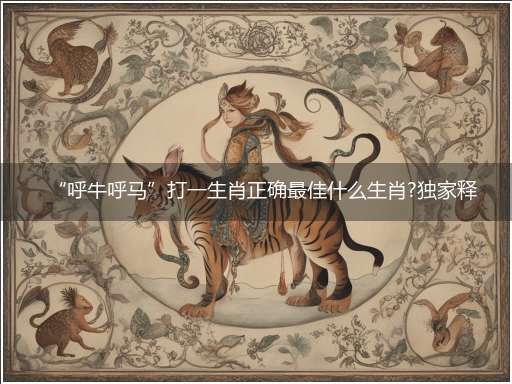 “呼牛呼马”打一生肖正确最佳什么生肖?独家释义解释成语解析