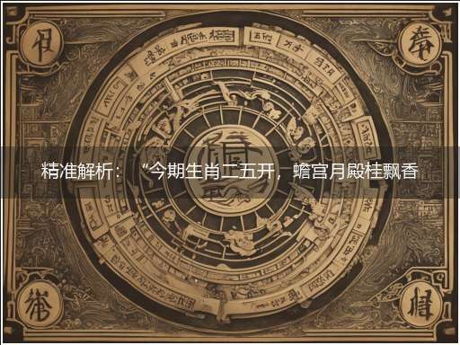 精准解析：“今期生肖二五开，蟾宫月殿桂飘香”隐喻一最佳生肖,独家释义词语解释!