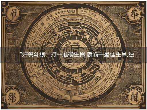 “好勇斗狠”打一准确生肖,隐喻一最佳生肖,独家释义词语解释!