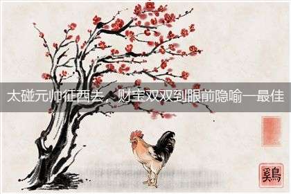 太碰元帅征西去，财宝双双到眼前隐喻一最佳生肖,独家释义词语解释!