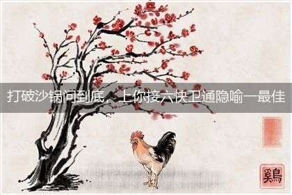 打破沙锅问到底,上你接六快卫通隐喻一最佳生肖,独家释义词语解释!