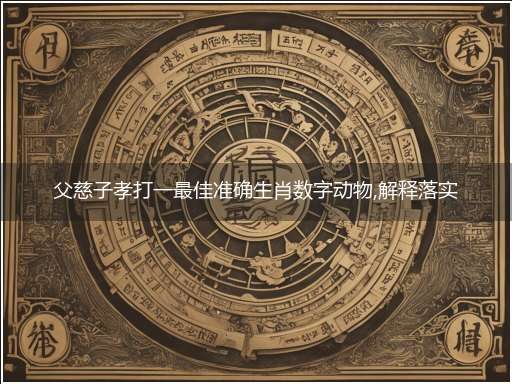 父慈子孝打一最佳准确生肖数字动物,解释落实成语释义