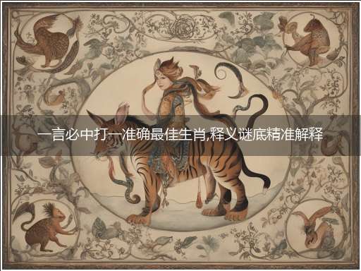 一言必中打一准确最佳生肖,释义谜底精准解释