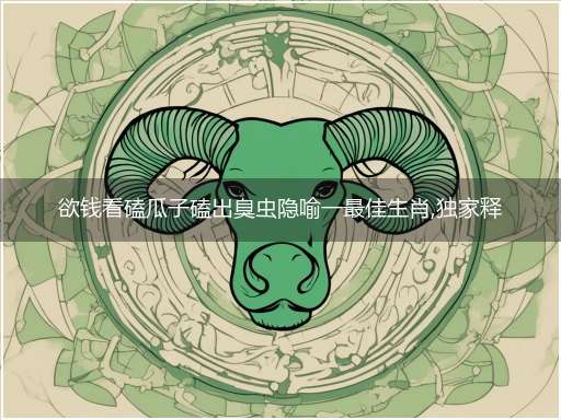 欲钱看磕瓜子磕出臭虫隐喻一最佳生肖,独家释义词语解释!