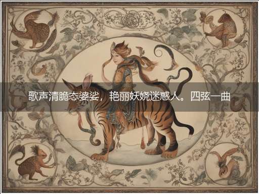 歌声清脆态婆娑，艳丽妖娆迷惑人。四弦一曲奏新章，扬威抖擞千山动隐喻一最佳生肖,独家释义词语解释!