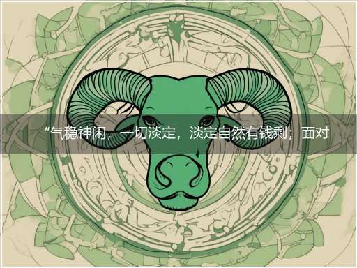 “气稳神闲，一切淡定，淡定自然有钱剩；面对风波，必须冷静，乐天性格应知命”生肖谜底经典分析解释