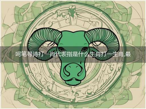 呵笔寻诗打一肖代表指是什么生肖打一生肖,最佳准确释义最佳成语解释