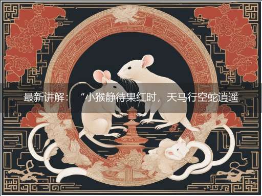 最新讲解:“小猴静待果红时,天马行空蛇逍遥”隐喻一最佳生肖,独家释义词语解释!