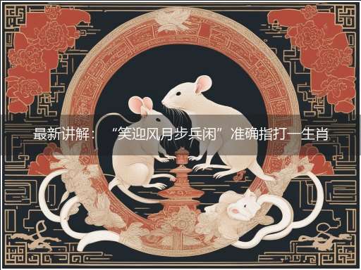 最新讲解:“笑迎风月步兵闲”准确指打一生肖是什么生肖,独家释义词语解释!