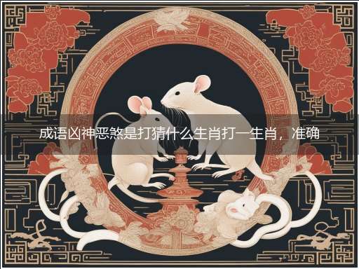 成语凶神恶煞是打猜什么生肖打一生肖,准确释义最佳成语解释