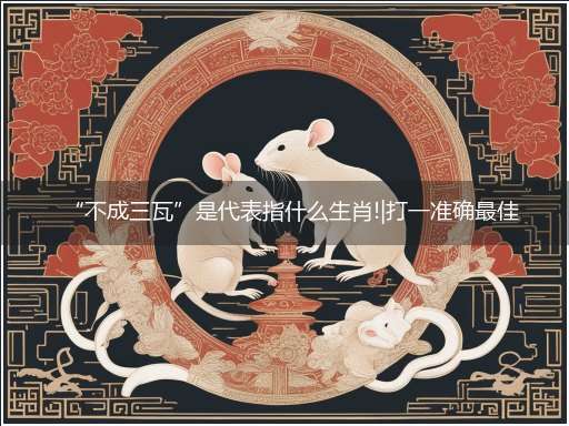 “不成三瓦”是代表指什么生肖!|打一准确最佳生肖词语|猜解一释义作答词语赏析解释