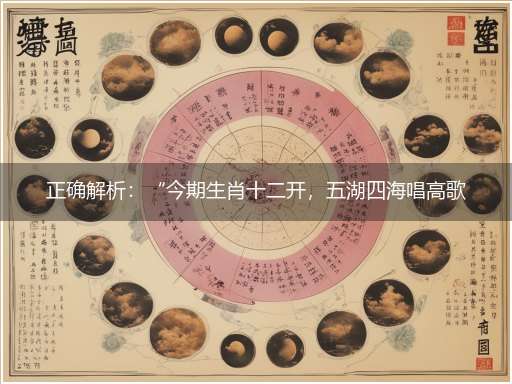 正确解析:“今期生肖十二开,五湖四海唱高歌”隐喻一最佳生肖,独家释义词语解释!